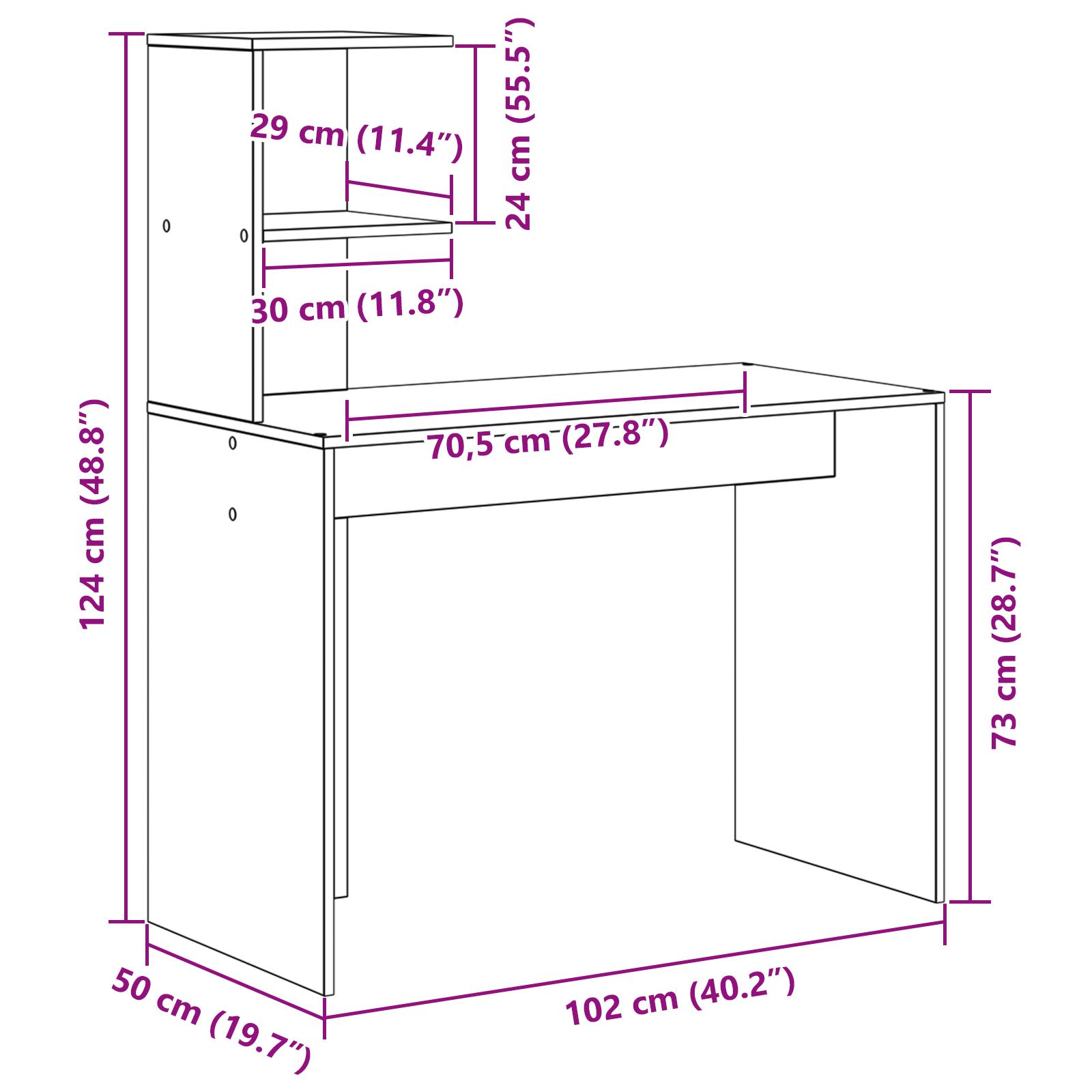 Gammelt Træ Skrivebord Gammelt træ Træ Mellem Minimalistisk