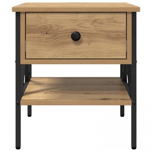 Sengebord i artisan eg med 1 skuffe - 40 x 42 x 45 cm