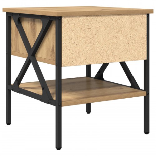 Sengebord i artisan eg med 1 skuffe - 40 x 42 x 45 cm