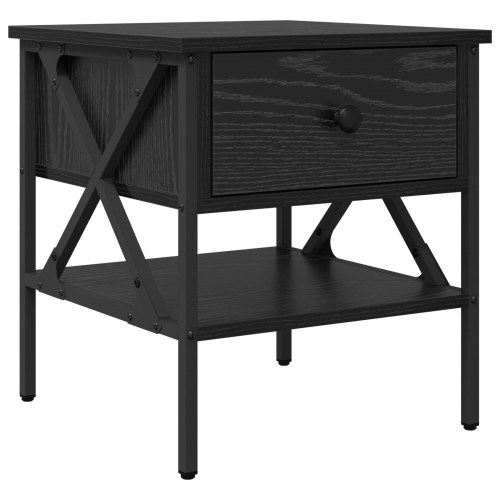 Sengeborde 2 stk. - sort eg 40 x 42 x 45 cm