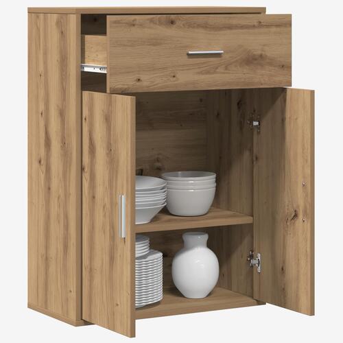 Sideboard med skuffe med hylde artisan eg 79 x 38 x 80 cm Konstrueret træ