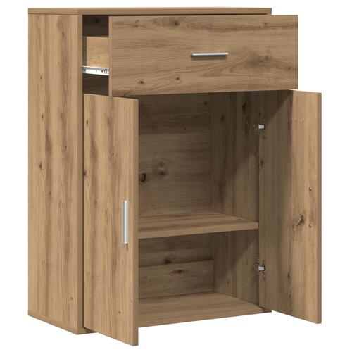 Sideboard med skuffe med hylde artisan eg 79 x 38 x 80 cm Konstrueret træ