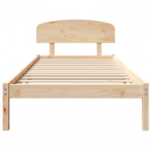 Sengestel i massiv fyrretræ 100 x 200 cm - naturfarvet