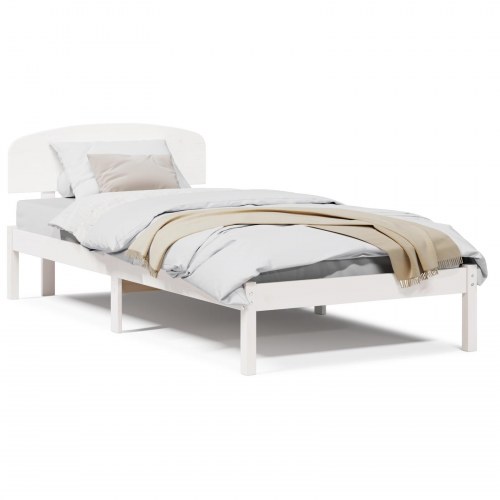 Sengestel med hovedgærde 90 x 200 cm - hvid