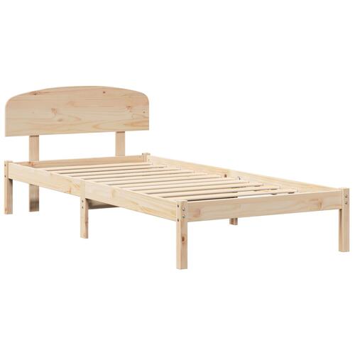 Sengestel med Headboard 90x190 cm Massivt Træ Fyr