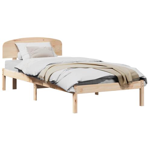 Sengestel med Headboard 90x190 cm Massivt Træ Fyr