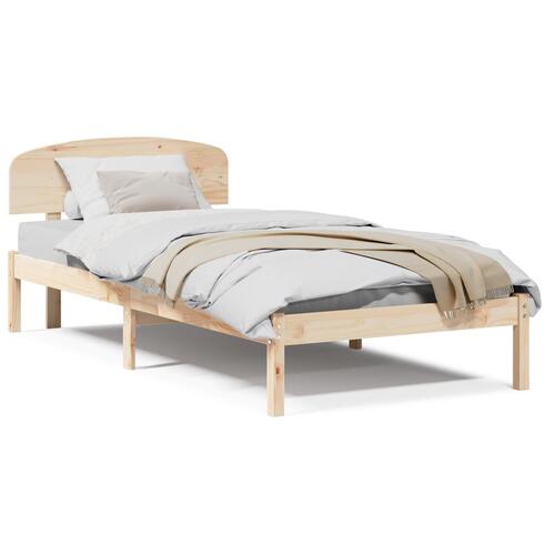 Sengestel med Headboard 90x190 cm Massivt Træ Fyr