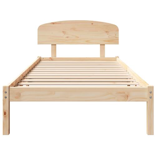 Sengestel med Headboard 90x190 cm Massivt Træ Fyr