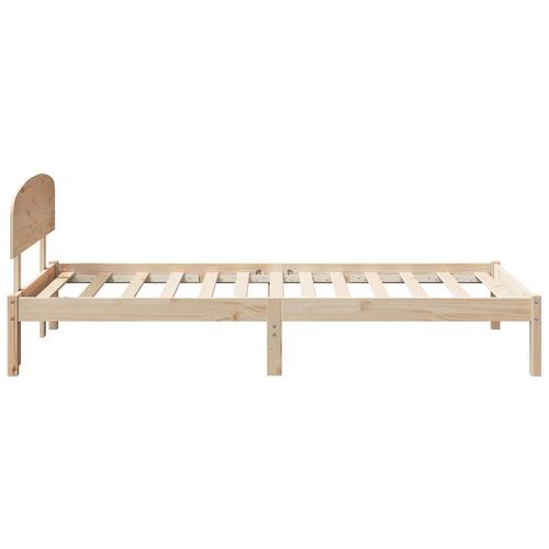 Sengestel med Headboard 90x190 cm Massivt Træ Fyr