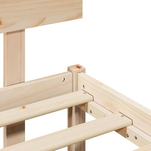 Sengestel med Headboard 90x190 cm Massivt Træ Fyr