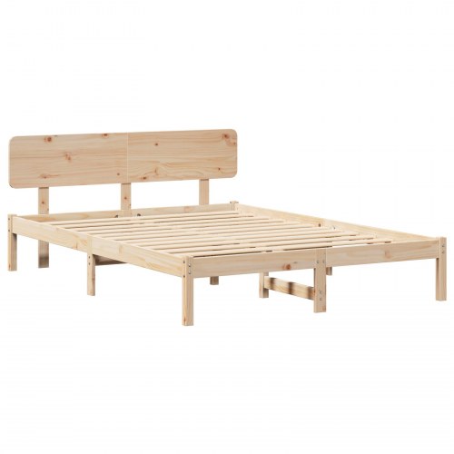 Sengestel 200 x 200 cm i massiv fyrretræ - naturfarvet