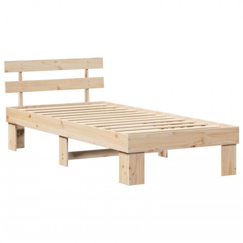 Sengestel 90 x 200 cm i massiv fyrretræ - naturfarvet