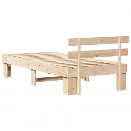 Sengestel 90 x 200 cm i massiv fyrretræ - naturfarvet