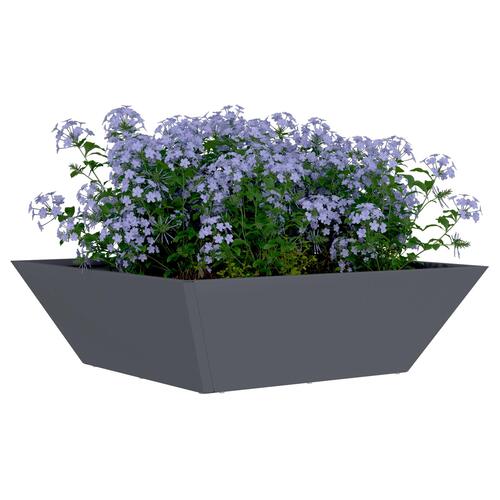 Plastik Plantekrukke Sæt Antracit Plastik 50 x 50 x 15 cm