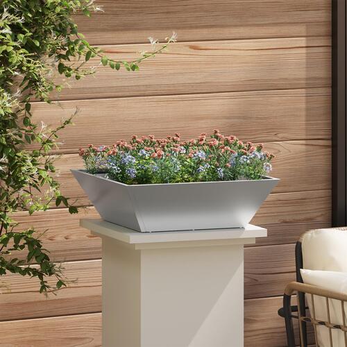 Metal plantekasse Galvaniseret stål 50 x 50 x 15 cm