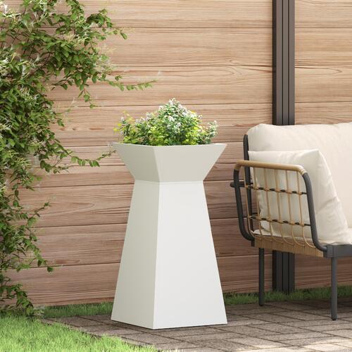 Planteholder Hvid Plast 35 x 35 x 73 cm Dekorative indlæg
