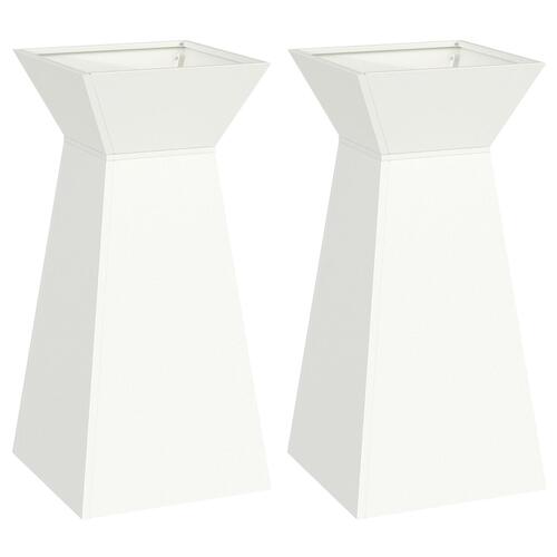 Planteholder Hvid Plast 35 x 35 x 73 cm Dekorative indlæg