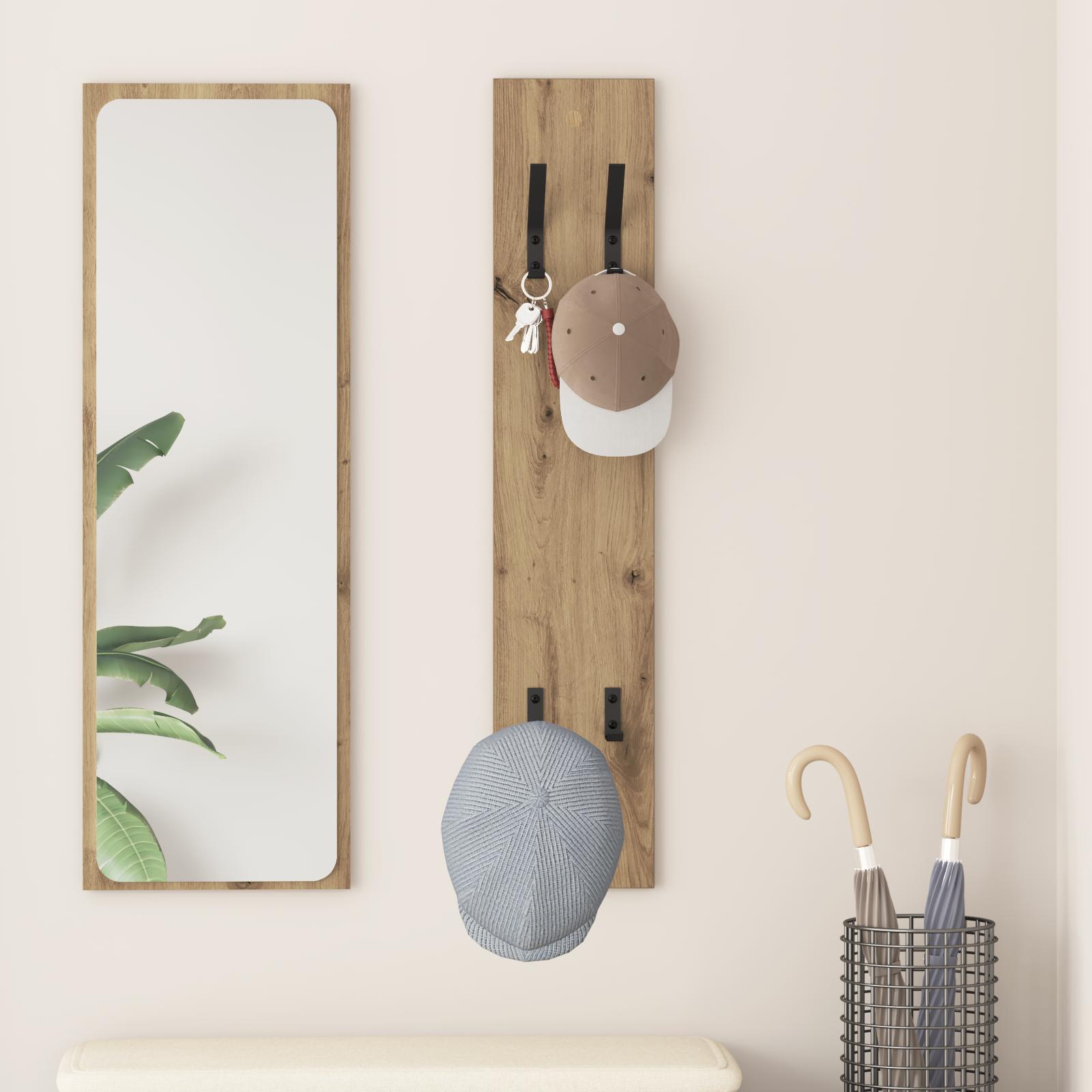 Vægmonteret Jakkeholder artisan eg 20 x 1.5 x 100 cm billede