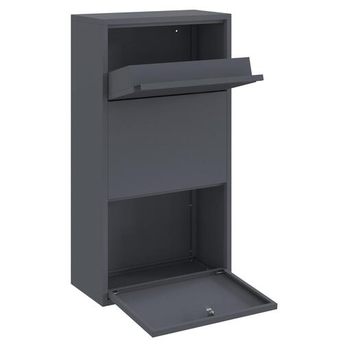 Pakke Drop Boks Antracit 44x22x82 cm Stål