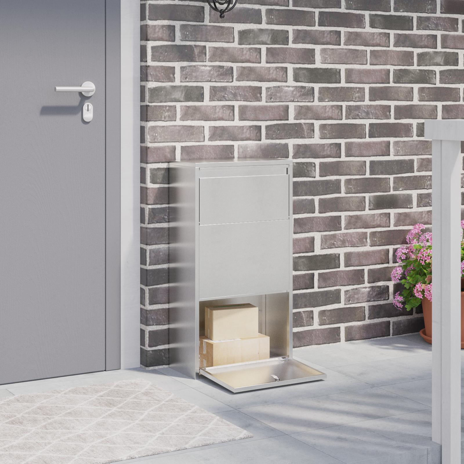 Parcel Drop Box 44x22x82 cm Rustfrit stål