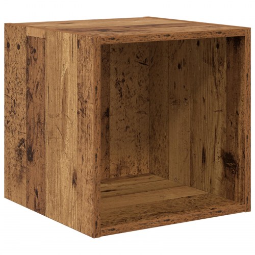 Vægskab - 2 stk i gammelt træ look, 37 × 37 × 37 cm, konstrueret træ