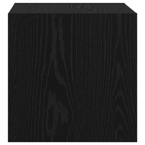Vægskab med hylde - 2 stk, sort eg, 37 × 37 × 37 cm, konstrueret træ