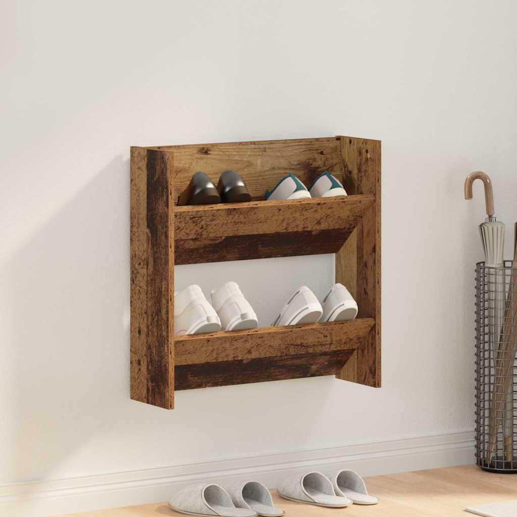 Vægsko skabe Gammelt træ 60 x 18 x 60 cm Konstrueret træ