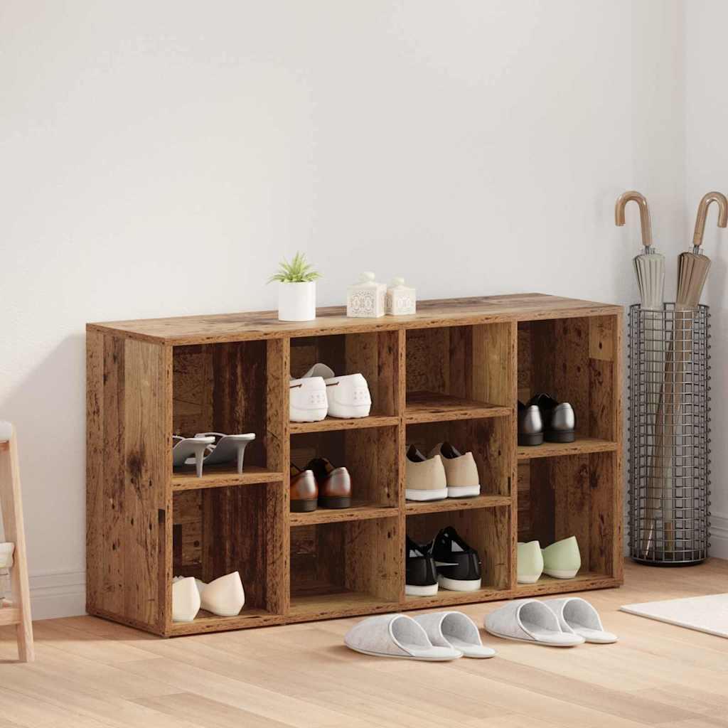 Sko bænk med hylde Andet Gammelt træ 103 x 30 x 55 cm Konstrueret træ