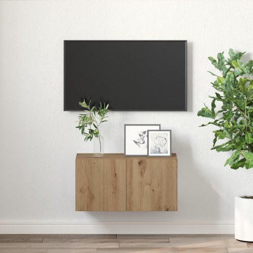Væghængt TV-skab 60 x 30 x 30 cm - brun