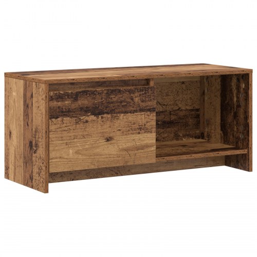 Væghængt TV-skab 90 x 35 x 40 cm - gammelt træ