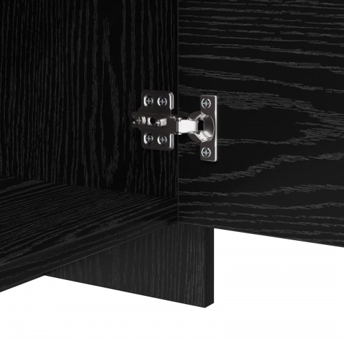 Væghængt TV-skab 90 x 35 x 40 cm - sort eg
