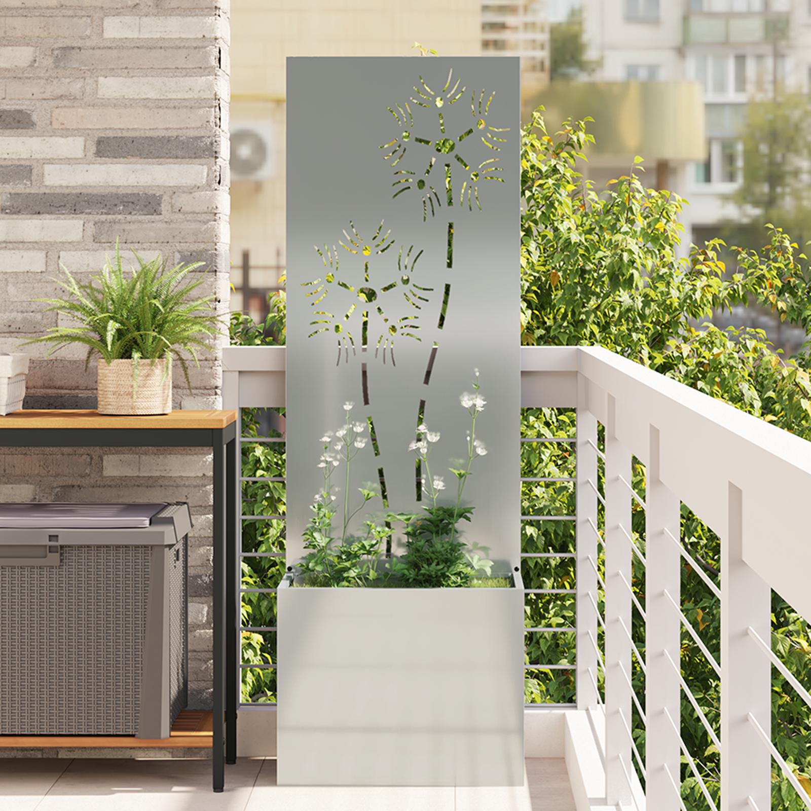 Have privatliv skærm Sølv 50 x 140 cm Galvaniseret stål billede