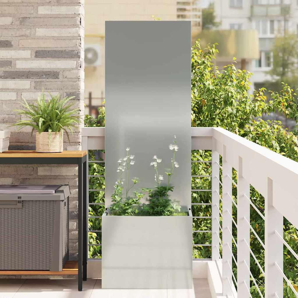 Have privatliv skærm Sølv 50 x 140 cm Galvaniseret stål billede