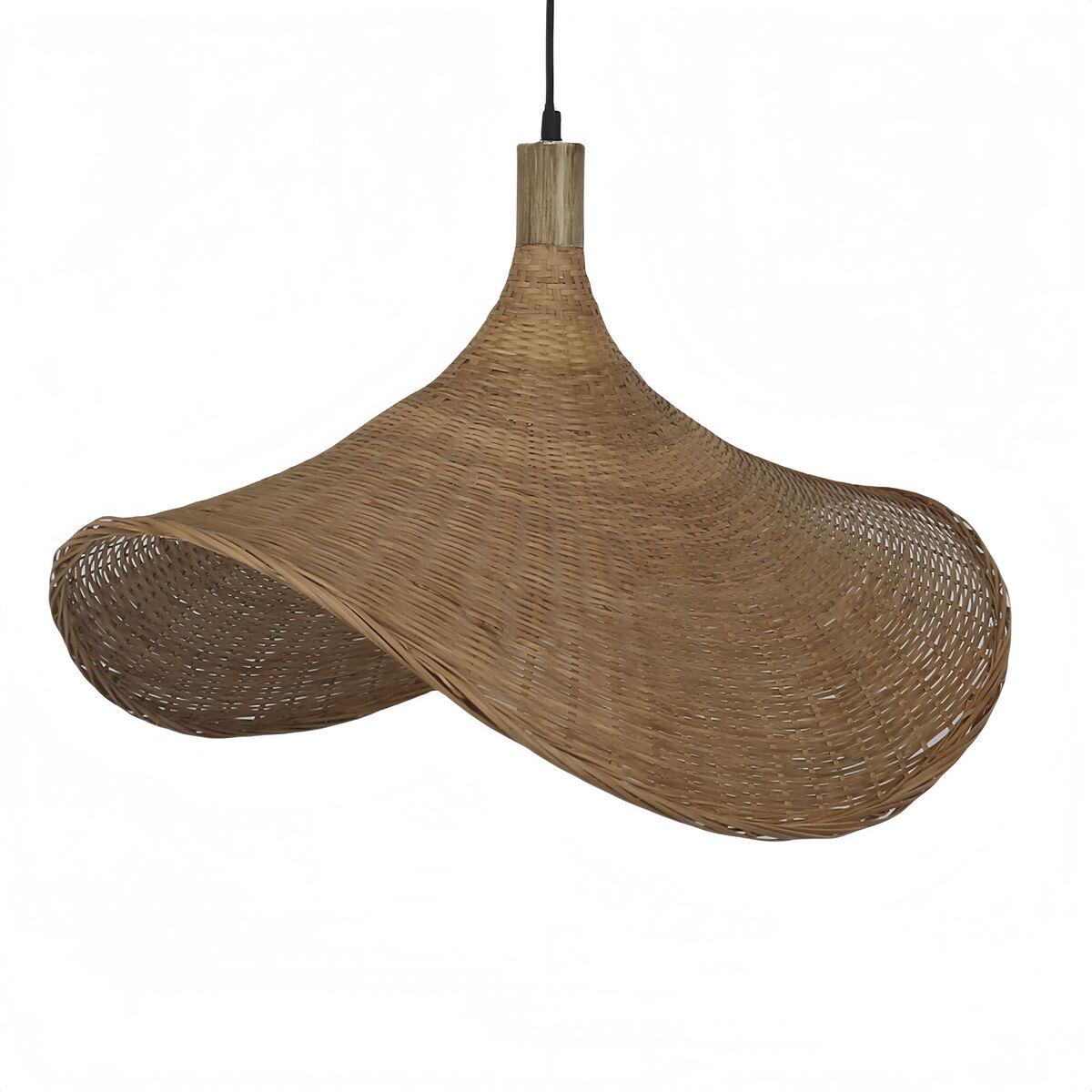 Loftslampe i spanskrør, lys brun - 60 × 60 × 30 cm