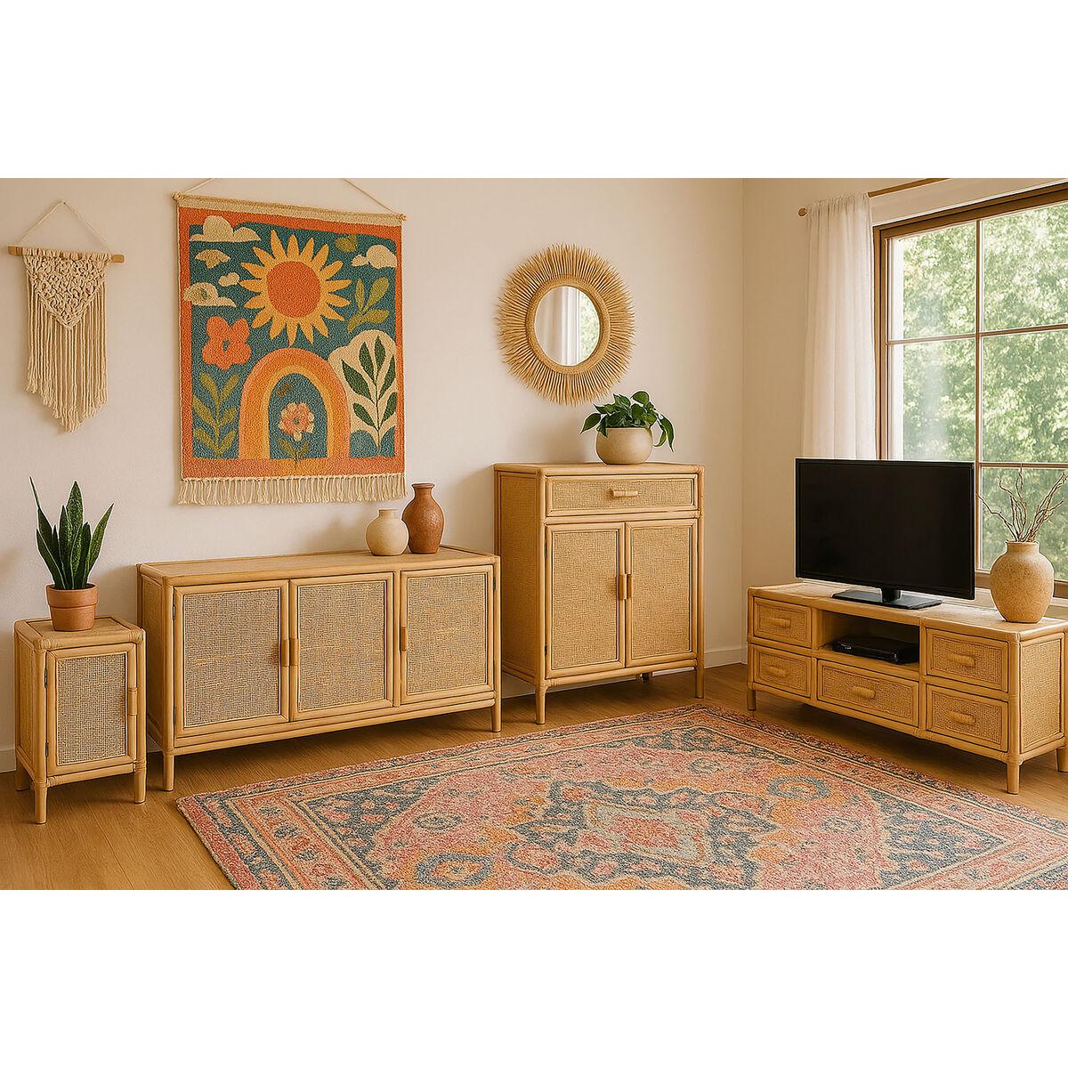 Sofabord - lys brun, natur/tropisk design