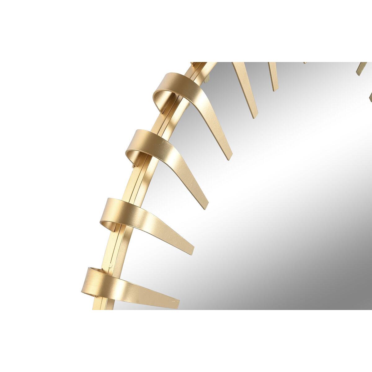 Vægspejl - gylden, glamour, Ø ca. 98 cm