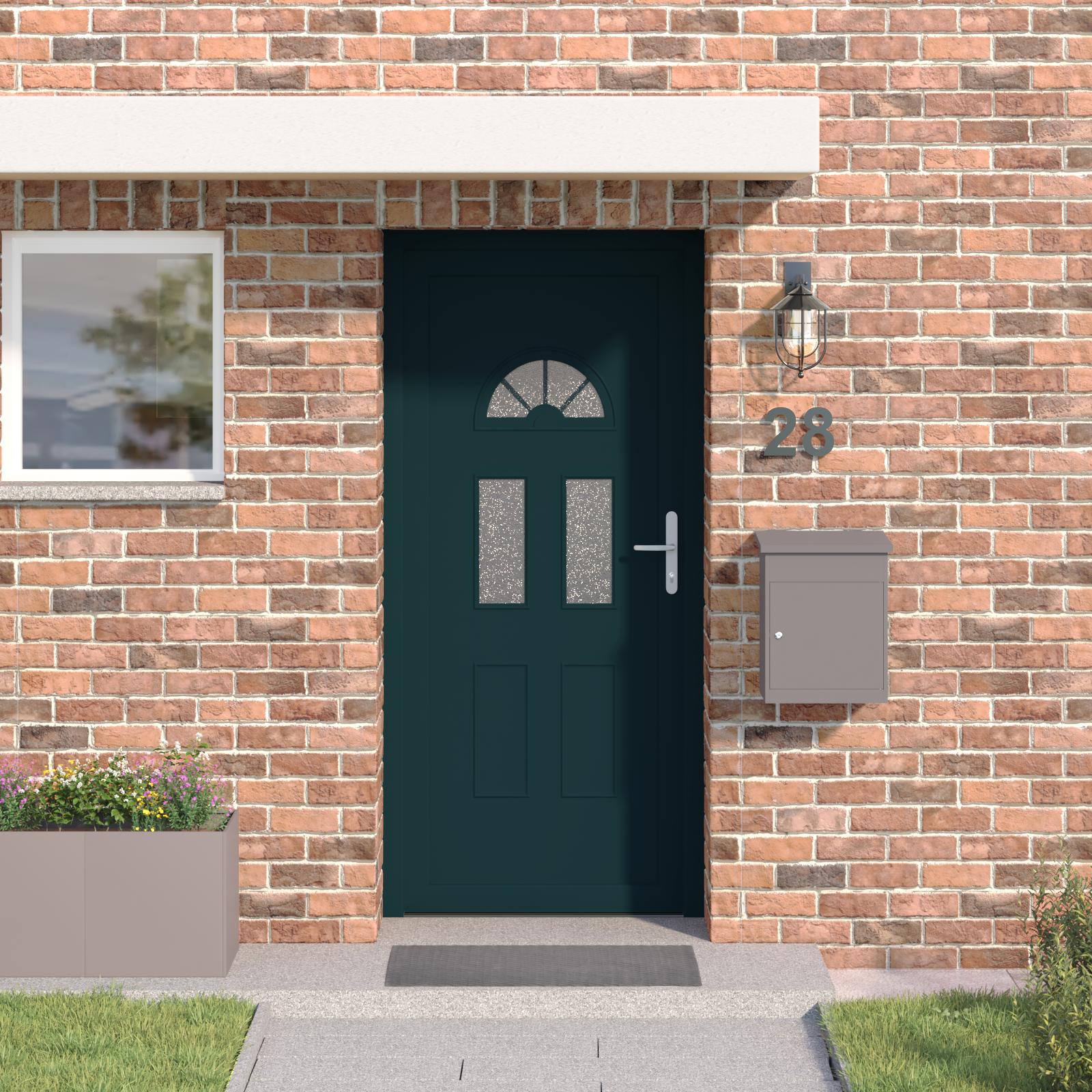 Hoveddør Antracitgrå 110 x 210 cm PVC
