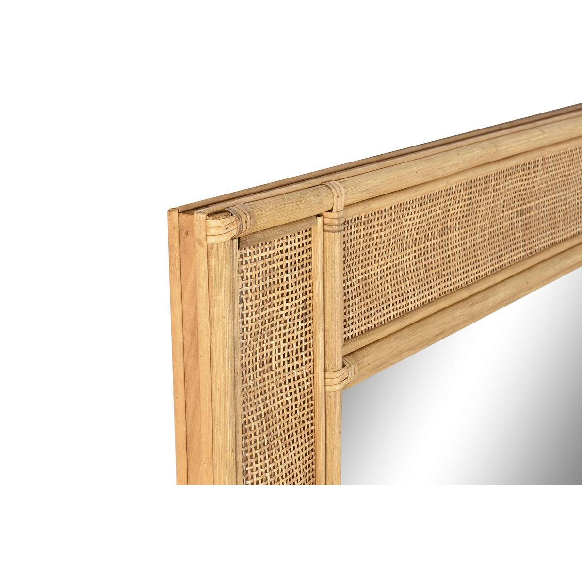 Vægspejl - lys brun natur, tropisk look, 180 cm