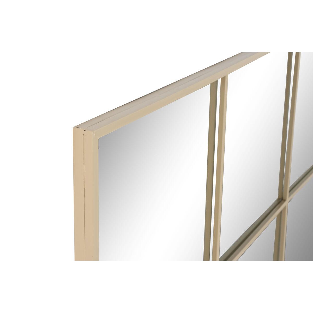 Vægspejl - Beige “Vindue” Scandi, 122 × 122 cm