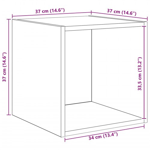 TV Skab Sæt 2 stk artisan eg 37 x 37 x 142.5 cm Konstrueret træ