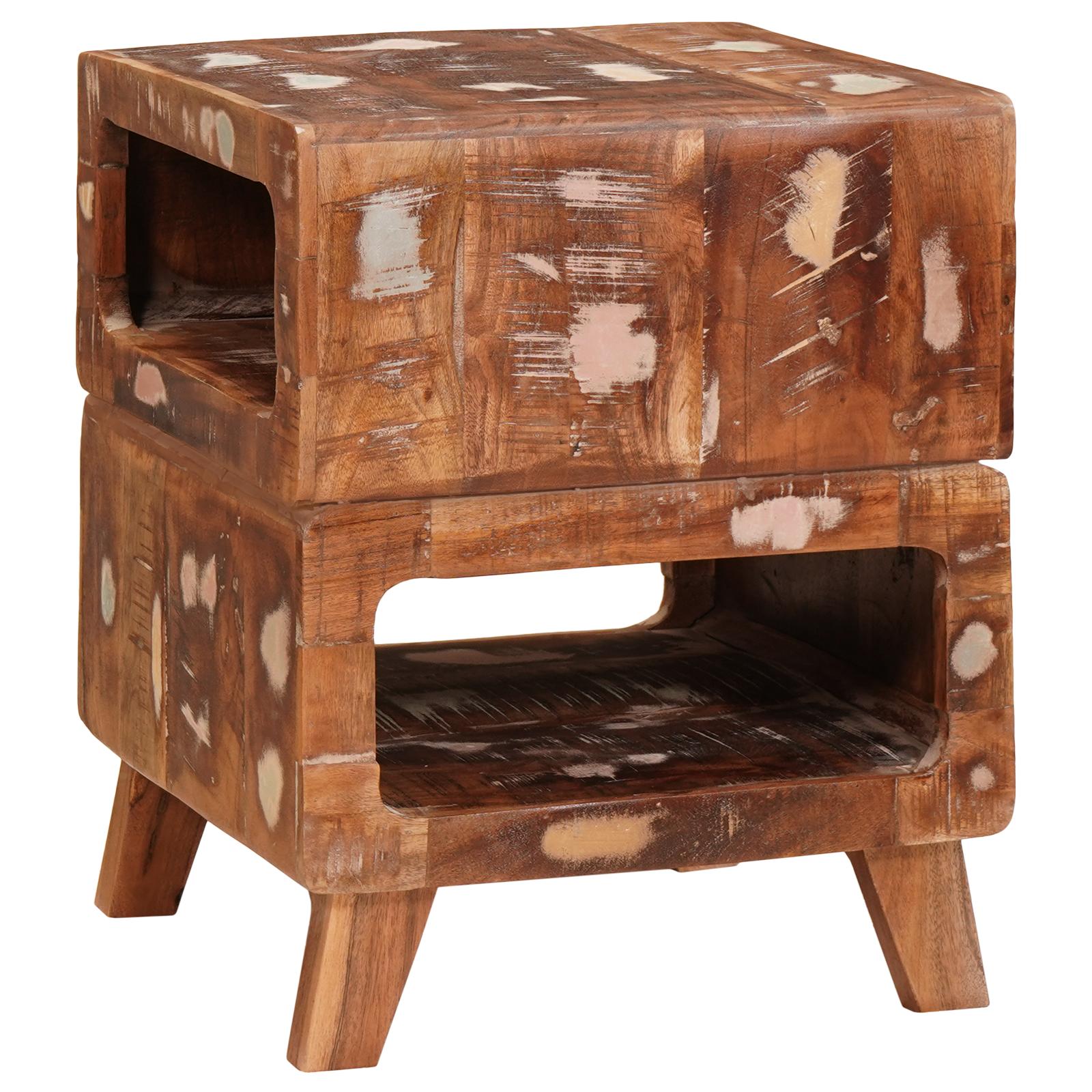 Slutborde Flerfarvet 40 x 40 x 49 cm Massivt genanvendt træ