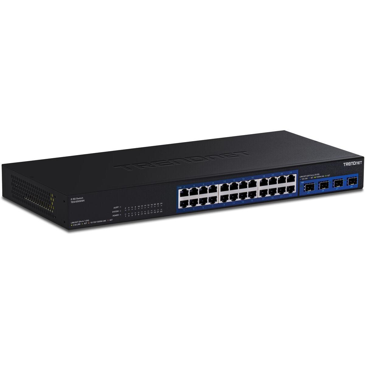 Trendnet TEG-S50284 netværksswitch - 24x RJ45, 4 porte, sort