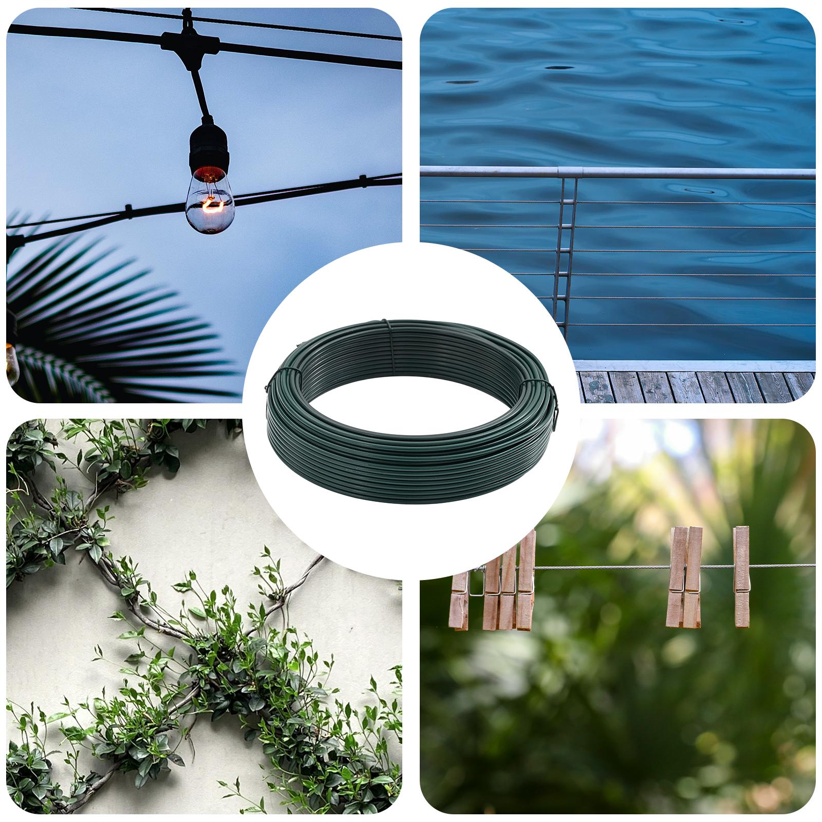 Tremmebindingswire Grøn 25 m PVC-belagte stål