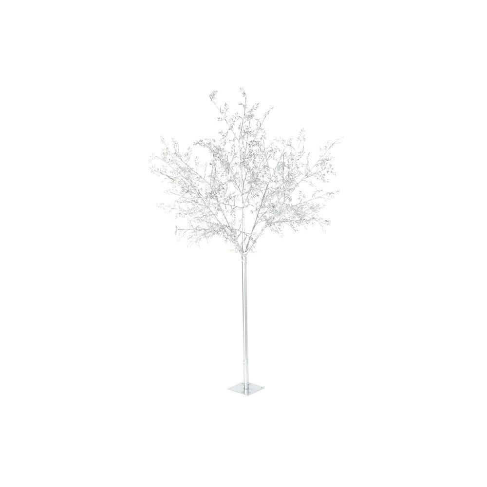 Juletræ Hvid Sølvfarvet Metal Plastik 120 x 120 x 220 cm