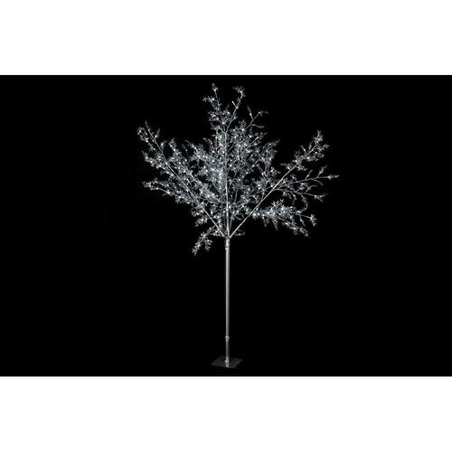 Juletræ Hvid Sølvfarvet Metal Plastik 120 x 120 x 220 cm