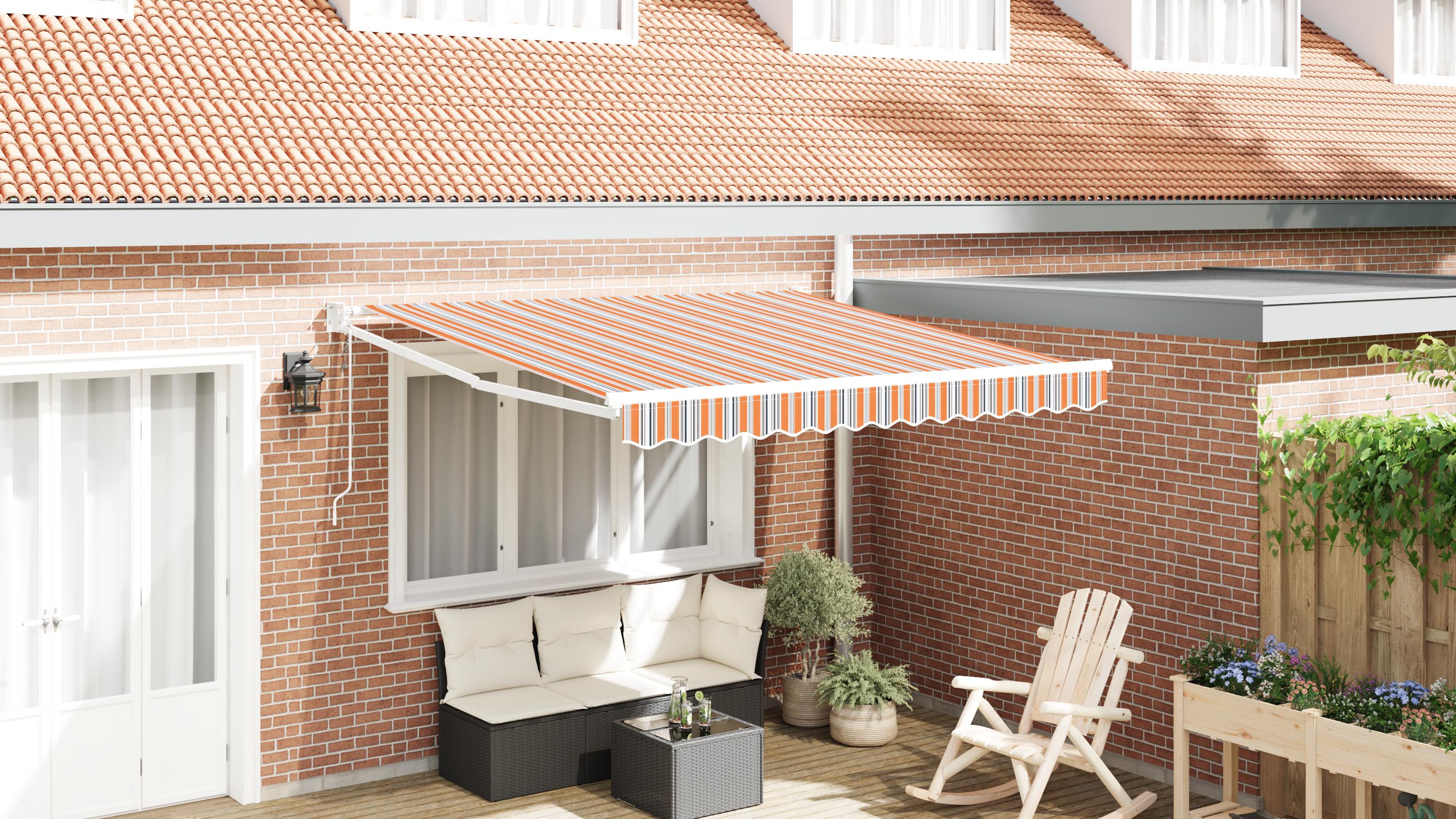 Utrækkelig Markise Flerfarvet 300 x 250 cm Stof billede