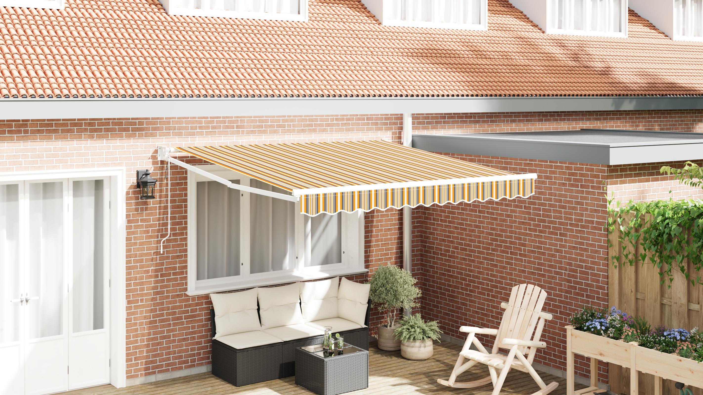 Utrækkelig Markise Flerfarvet 300 x 250 cm Stof billede
