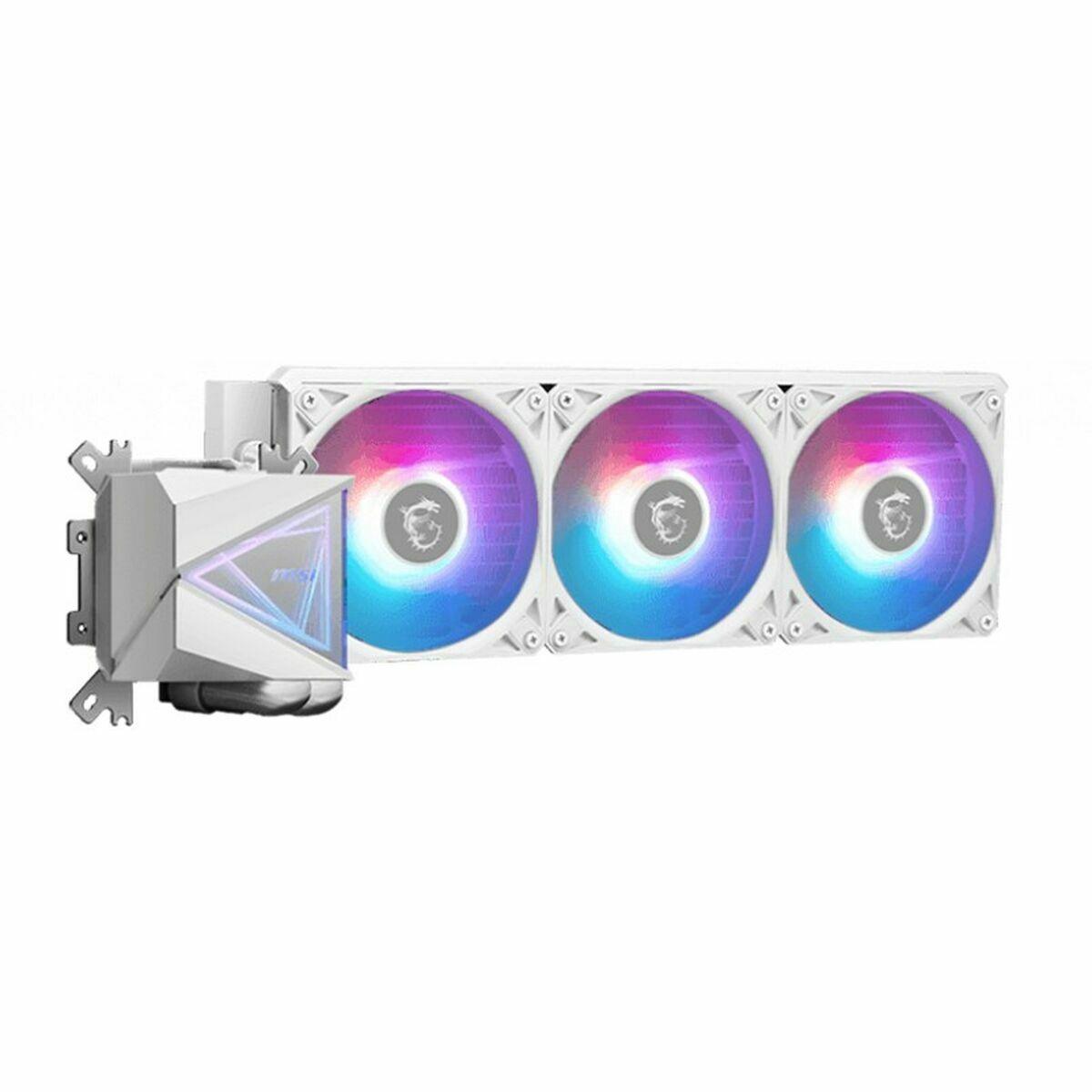 MSI flydende CPU-køling, hvid - 360 mm med 3 ARGB blæsere billede