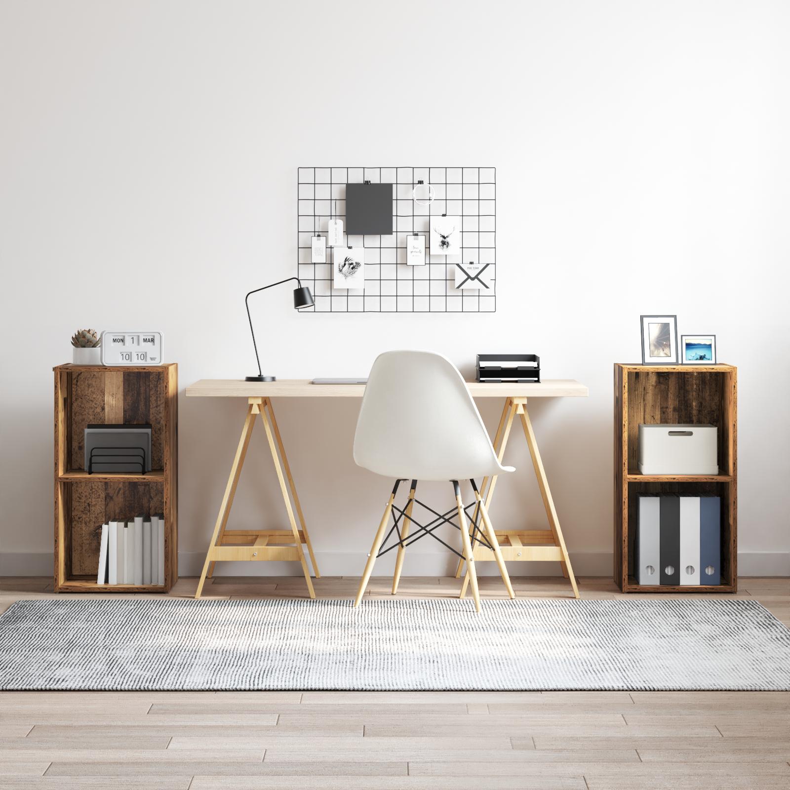 TV-møbelsæt 2 stk Gammelt træ 72 x 35 x 36.5 cm Konstrueret træ