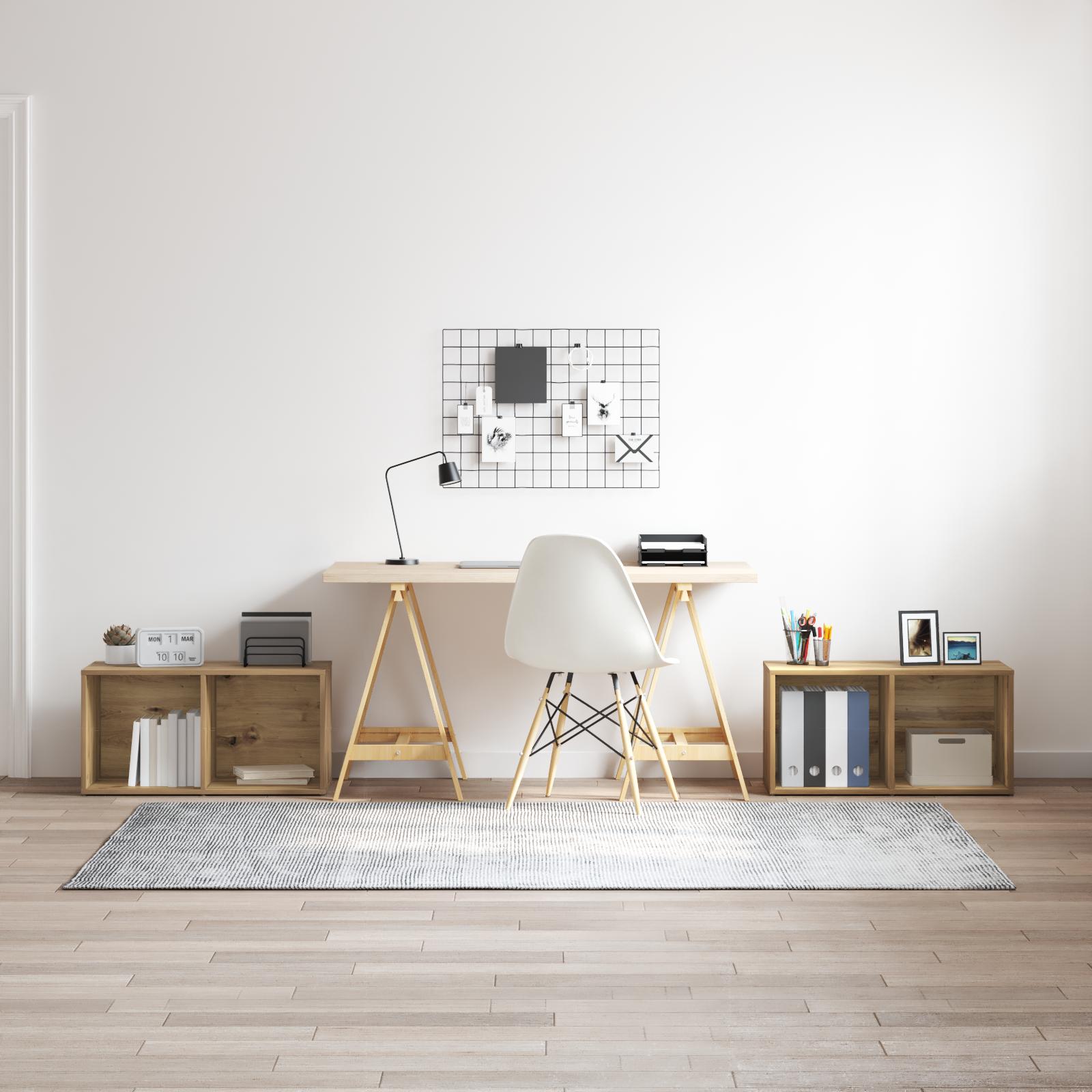 TV-møbelsæt med hylde 2 stk Artisan egetræ 72 x 35 x 36.5 cm